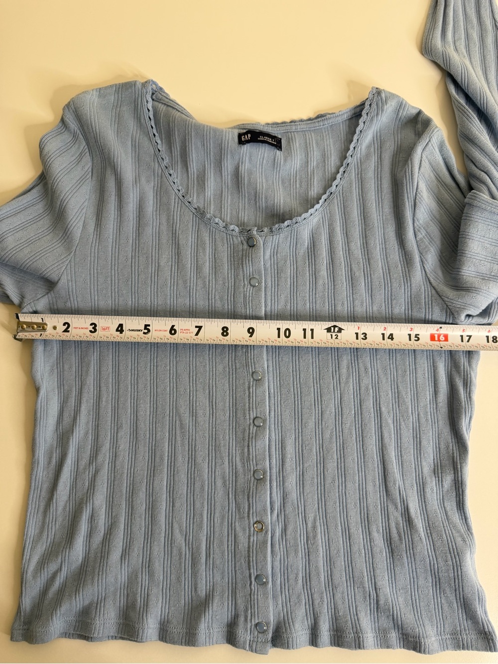 Light Blue Ribbed Button Cardigan‎ - Picture 11 of 13